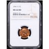 Image 2 : NGC 1941-s Lincoln Cent 1c Graded ms66 rd By NGC