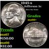1945-s Jefferson Nickel 5c Grades GEM++ Unc