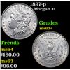 Image 1 : 1897-p Morgan Dollar $1 Grades Select+ Unc