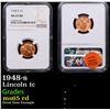 Image 1 : NGC 1948-s Lincoln Cent 1c Graded ms65 rd By NGC
