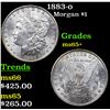 Image 1 : 1883-o Morgan Dollar $1 Grades GEM+ Unc