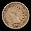 Image 2 : 1863 Indian Cent 1c Grades f+