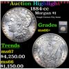 ***Auction Highlight*** 1884-cc Morgan Dollar $1 Graded ms66+ By SEGS (fc)