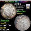 ***Auction Highlight*** 1890-p Morgan Dollar $1 Graded ms64 By SEGS (fc)