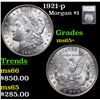 Image 1 : 1921-p Morgan Dollar $1 Grades GEM+ Unc By SEGS