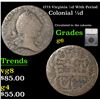 Image 1 : 1773 Virginia 1/2d With Period Graded g6 By SEGS
