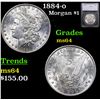Image 1 : 1884-o Morgan Dollar $1 Grades Choice Unc