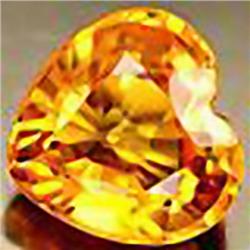 4mm RARE Yellow Orange Sapphire Songea Heart VVS (GEM-4591R)