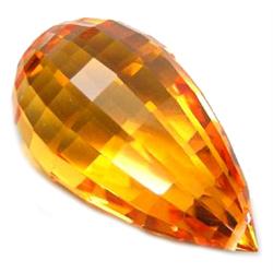 14.31ct Wonderful Briolette Golden Yellow Citrine VVS (GEM-13208)