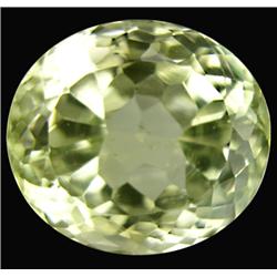 24.00ct Elegant Soft Yellow-Green Natural Kunzite Oval VVS (GEM-12593)