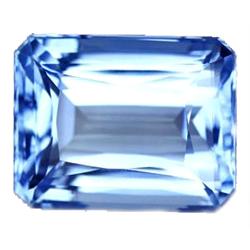 34.60ct Top AAA Santa Maria Blue Octagon Cut Quartz VVS (GEM-12510)