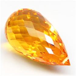 19.46ct Alluring Briolette Golden Yellow Citrine VVS (GEM-12340)