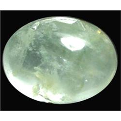 8.02ct Oval Cabochon Light Blue Green Aquamarine VS  (GEM-12044)