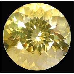 18.97ct Brilliant Round Canary Yellow Brazil Citrine FLAWLESS (GEM-11961)