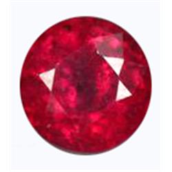 1.05ct Elegant Round Cut Blood Red Natural Ruby VS/SI (GEM-11010B)