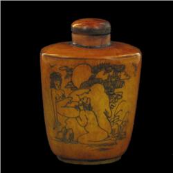 Kamasutra Chinese Bone Snuff Bottle (CLB-529)