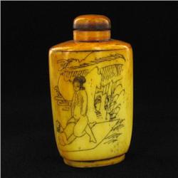 Kamasutra Chinese Bone Snuff Bottle  (CLB-531)