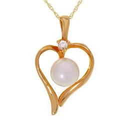 Exquisite Wt Pearl Diamond Necklace Pendant $2095 (JEW-345)