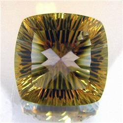 APPRAISED $1235 Cushion Concave Golden Mystic Topaz 22.45ct (JEW-416)