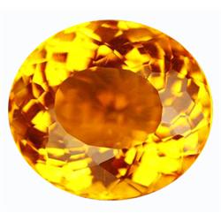 28.90ct AAA Golden Yellow Oval Cut Citrine (GEM-12882)