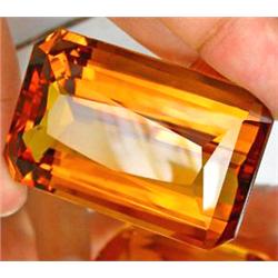 225.05ct  Deluxe Baguette Honey Reddish Orange Citrine (GEM-12709)