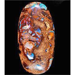 64.04ct Interesting Pattern Color Yowah Boulder Opal (GEM-12739)