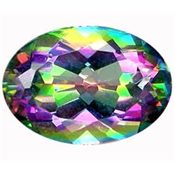 12.72ct Oval Portuguese Cut Top Rainbow Mystic Quartz (GEM-12583)