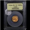Image 4 : ***Auction Highlight*** 1909-p Gold Indian Quarter Eagle $2 1/2 Graded Choice Unc By USCG (fc)