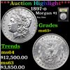 Image 1 : ***Auction Highlight*** 1897-o Morgan Dollar $1 Graded Select+ Unc By USCG (fc)