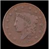 Image 2 : 1837 Sm Letters Coronet Head Large Cent 1c Grades vf++