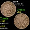 Image 1 : 1859 Indian Cent 1c Grades vf+