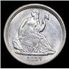 Image 2 : ***Auction Highlight*** 1837 No Stars, Small Date Seated Liberty Half Dime 1/2 10c Graded ms63 detai