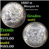 Image 1 : 1887-o Morgan Dollar $1 Grades Select Unc