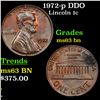 Image 1 : 1972-p DDO Lincoln Cent 1c Grades Select Unc BN