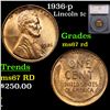 Image 1 : 1936-p Lincoln Cent 1c Graded ms67 rd By SEGS