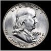 Image 2 : 1951-d Franklin Half Dollar 50c Grades Choice Unc FBL