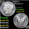 Image 1 : 1884-o Morgan Dollar $1 Grades Choice Unc+ PL