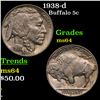 Image 1 : 1938-d Buffalo Nickel 5c Grades Choice Unc