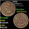 Image 1 : 1859 Indian Cent 1c Grades VF Details