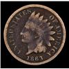 Image 2 : 1863 Indian Cent 1c Grades g+