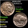 Image 1 : 1938-d/d Buffalo Nickel 5c Grades Choice+ Unc