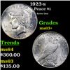 Image 1 : 1923-s Peace Dollar $1 Grades Select+ Unc