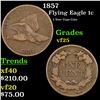 Image 1 : 1857 Flying Eagle Cent 1c Grades vf+