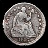 Image 2 : 1857-p Seated Liberty Half Dime 1/2 10c Grades vg details