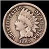 Image 2 : 1863 Indian Cent 1c Grades f+