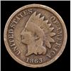 Image 2 : 1863 Indian Cent 1c Grades vg+