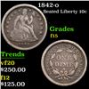 Image 1 : 1842-o Seated Liberty Dime 10c Grades f+