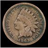 Image 2 : 1863 Indian Cent 1c Grades vg+