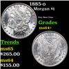 Image 1 : 1885-o Morgan Dollar $1 Grades Choice+ Unc