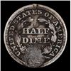 Image 3 : 1855-p Seated Liberty Half Dime 1/2 10c Grades VF Details